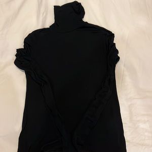 Sheer black turtleneck
